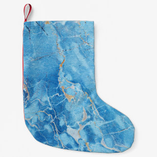 Marble Elegance: Natural Textured Surface. Small Christmas Stocking