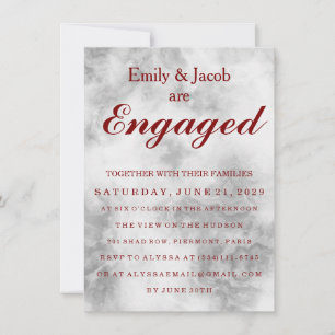 Marble Elegant Wedding Engagement Invitation