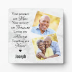 Marble Family Photo Sympathy Memorials Keepsake