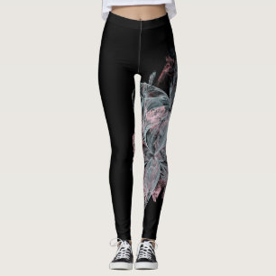 Marble fashion black pink blue sophisticated swirl leggings