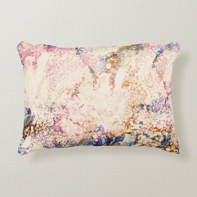 Marble Fluid Abstract Pattern Accent Pillow (Front)