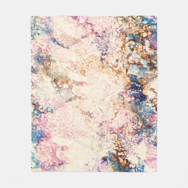 Marble Fluid Abstract Pattern Fleece Blanket (Front)