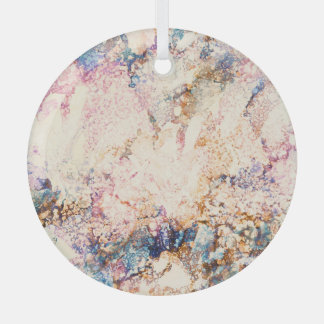Marble Fluid Abstract Pattern Glass Ornament