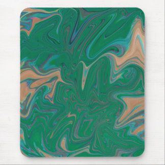 Marble Forms – Green & Gold Natural Flow Mouse Pad