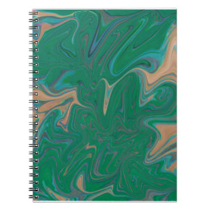 Marble Forms – Green & Gold Natural Flow Notebook