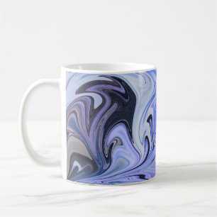 Marble Forms – White & Grey Minimal Texture Coffee Mug