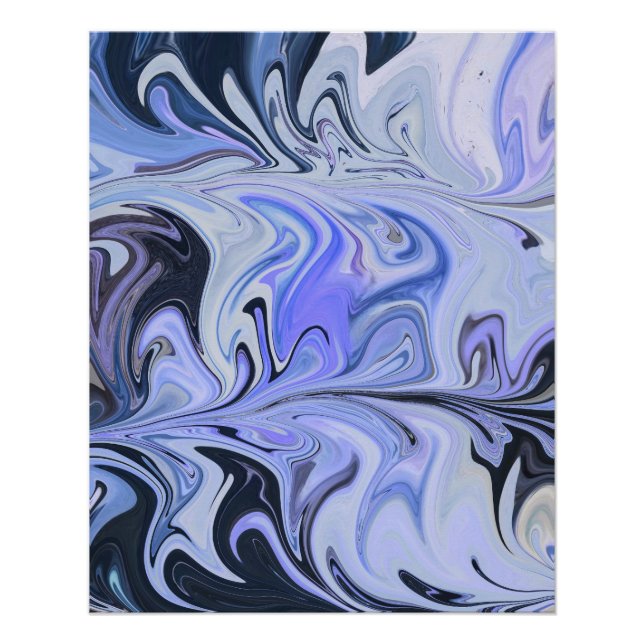 Marble Forms – White & Grey Minimal Texture Poster (Front)