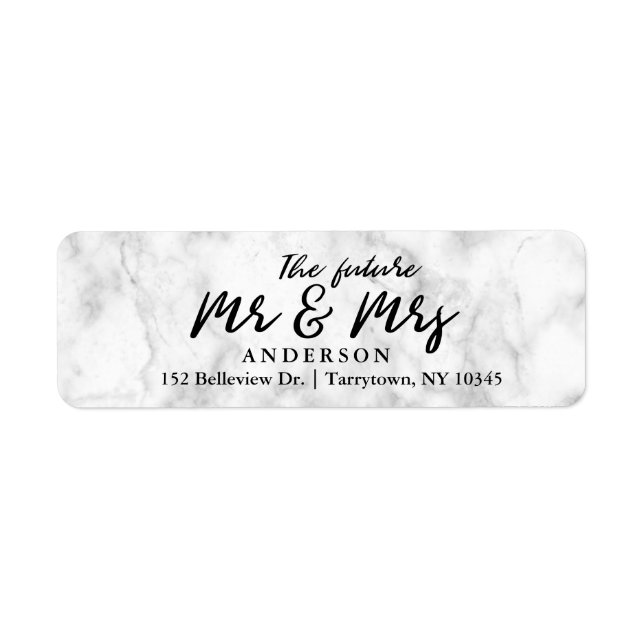 Marble Fresh Script The Future Mr and Mrs (Front)