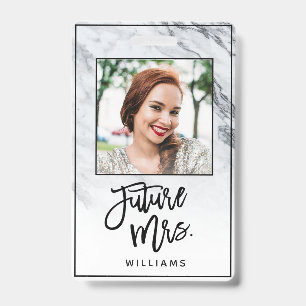 Marble Future Mrs. Bride Bachelorette Party Photo Badge