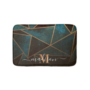 Marble Geometric Abstract Bath Mat