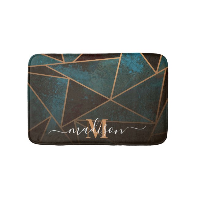 Marble Geometric Abstract Bath Mat (Front)