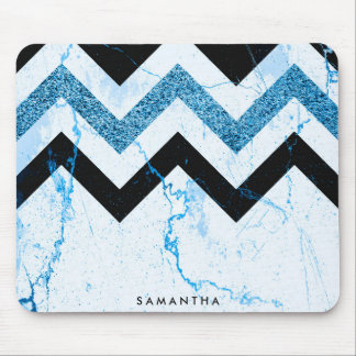 Marble & Glitter Chevron Mouse Pad