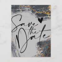 Marble Glitter Geometric Save the Date Announcemen