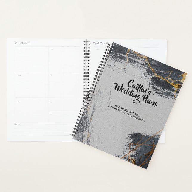 Marble Glitter Geometric Wedding planner (Display)