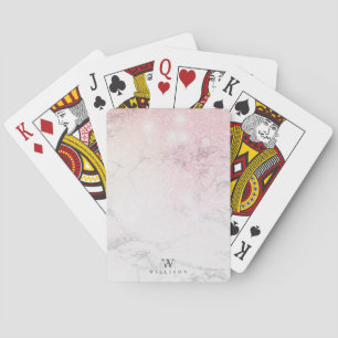 Marble Glitter Personalized design Playing Cards