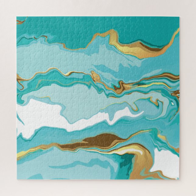 Marble, gold: abstract vintage background. jigsaw puzzle (Vertical)