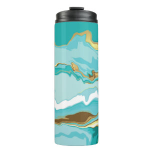 Marble, gold: abstract vintage background. thermal tumbler