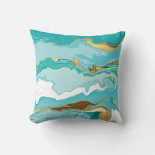 Marble, gold: abstract vintage background. throw pillow