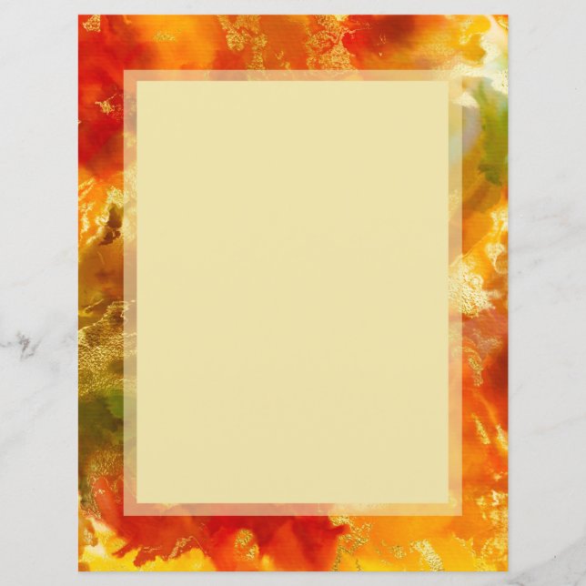 Marble, gold, green  ink stationary  (Front)