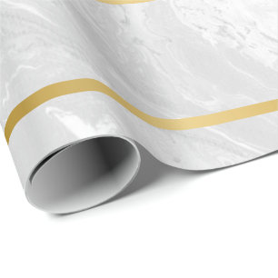 Marble gold luxury stripes wrapping paper