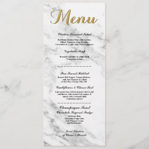 Marble Gold Menu Wedding Reception Cards Art Deco