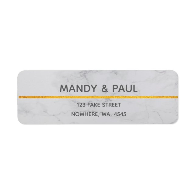 Marble & Gold Photo Birthday (Front)