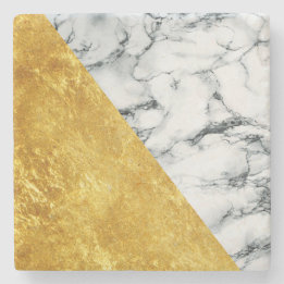 Marble + Gold Stone Coaster