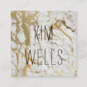 marble gold white stone modern business card