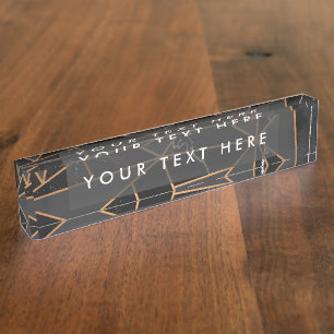 Marble Golden Mosaic Nameplate