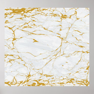 Marble Golden Texture Seamless Pattern Poster