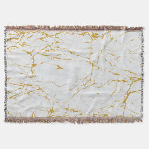 Marble Golden Texture Seamless Pattern Throw Blanket