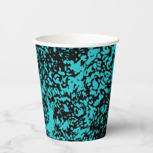 Marble Granite Texture Blue Paper Cups