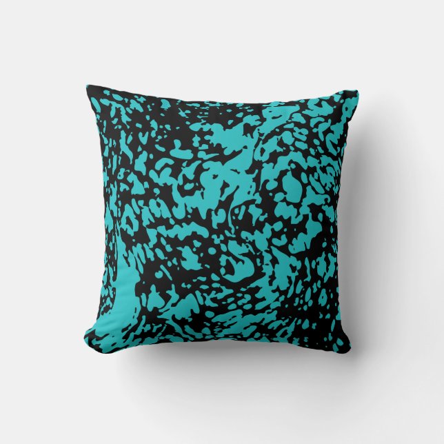 Marble Granite Texture Blue  Throw Pillow (Front)