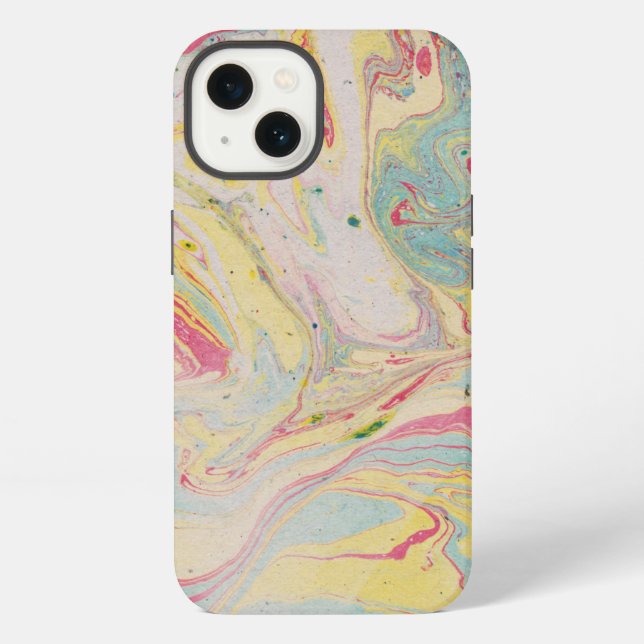 Marble Granite Texture Colourful iPhone Case (Back)