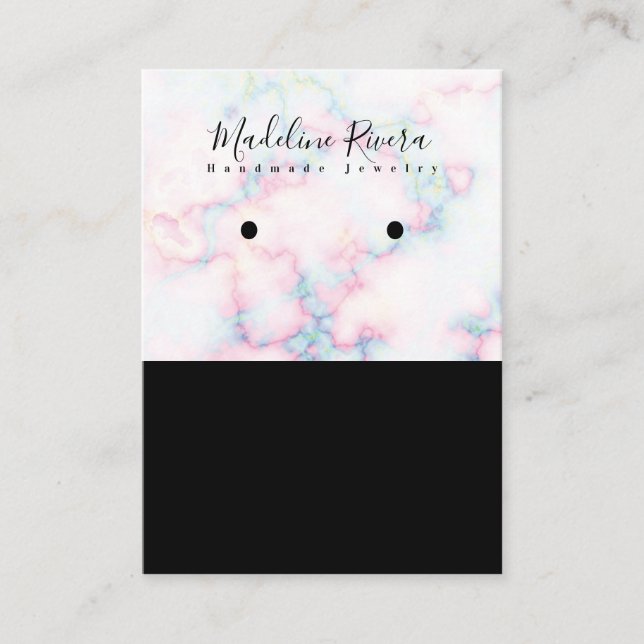 Marble Handmade Artisan Earring Display Cards (Front)