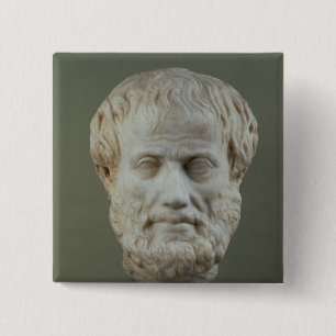 Marble head of Aristotle 2 Inch Square Button