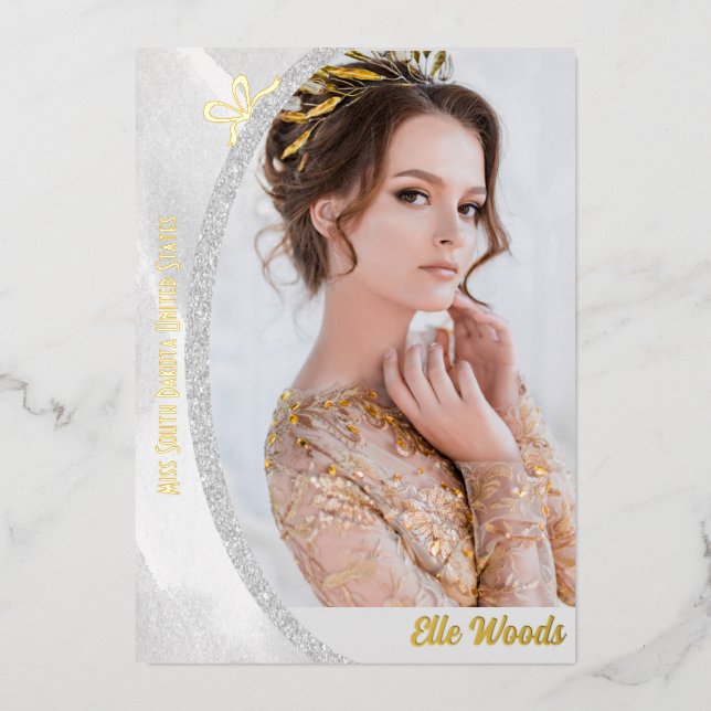 Marble Ice Foil Autograph Cards for Pageant (Front)