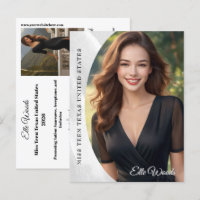 Marble Ice Photo Card Pageant Autograph Postcard