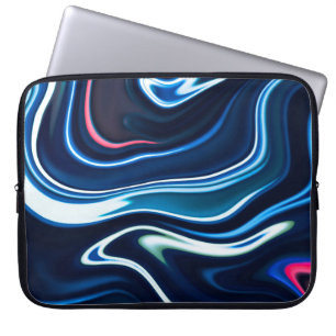 Marble ink colourful. Blue marble pattern texture Laptop Sleeve