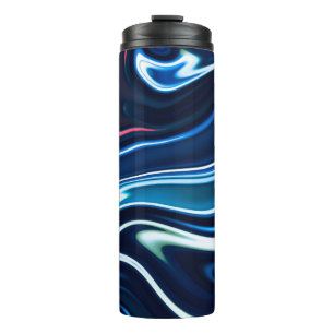 Marble ink colourful. Blue marble pattern texture  Thermal Tumbler