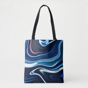 Marble ink colourful. Blue marble pattern texture  Tote Bag