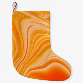 Marble ink colourful. Orange marble pattern of the Small Christmas Stocking