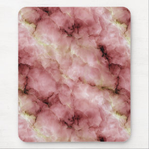 Marble-like Pattern in Shades of Pink and Cream Mouse Pad
