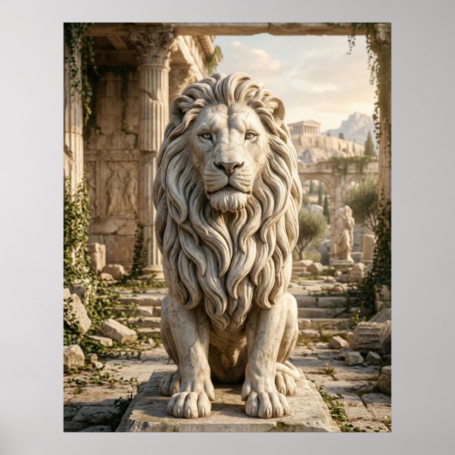 Marble Lion Temple Guardian Poster (Front)