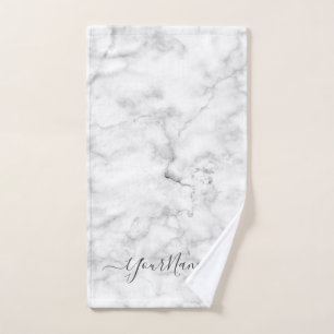 Marble look - elegant personalized hand towel