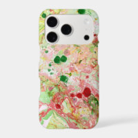 Marble Look Modern Abstract Pink Red Yellow Green