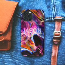 Marble Look Rich Blues Purple Personalized