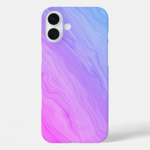 Marble Luxe – Blue and Purple Gradient iPhone 16 Plus Case