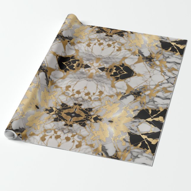 Marble Majesty - Luxurious Wrapping Paper (Unrolled)