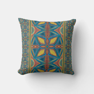 Marble Mandala Throw Pillow